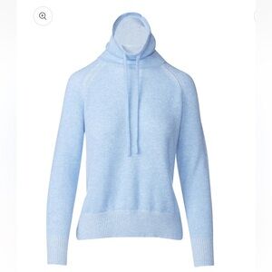 J5 KINROSS Cashmere Como‎ Celeste PLAITED DRAWSTRING FUNNEL